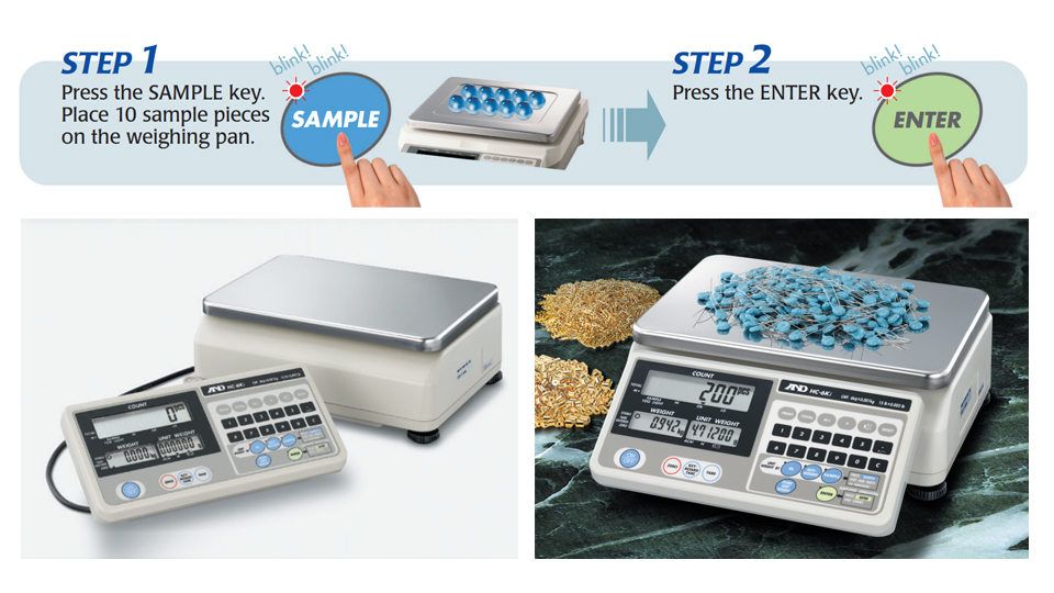 AND HC-3Ki เครื่องชั่งน้ำหนักดิจิตอล | 3Kg (Counting Scales) AND HC-3Ki เครื่องชั่งน้ำหนักดิจิตอล | 3Kg (Counting Scales)