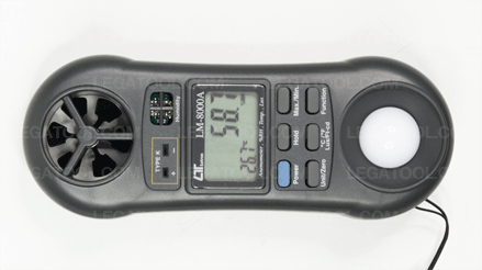 Lutron LM-8000A เครื่องวัดความเร็วลม 4in1 (Anemometer, Humidity Light Meter, Thermometer Type-K) Lutron LM-8000A เครื่องวัดความเร็วลม 4in1 (Anemometer, Humidity Light Meter, Thermometer Type-K)