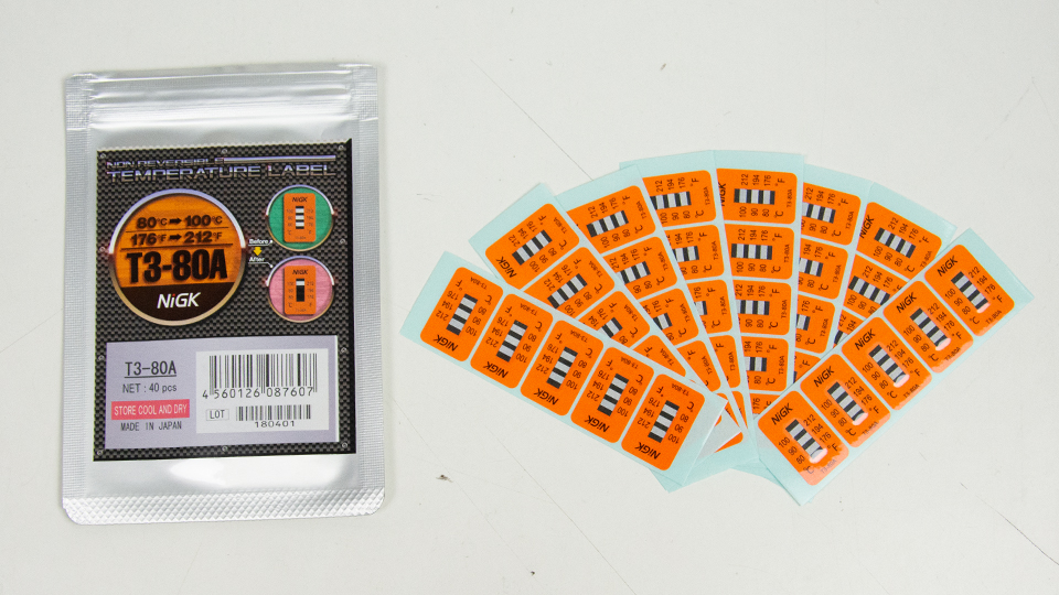 NiGK T3-80A แถบวัดอุณหภูมิ (80 | 90 | 100℃) | 40pcs/ 1pack NiGK T3-80A แถบวัดอุณหภูมิ (80 | 90 | 100℃) | 40pcs/ 1pack