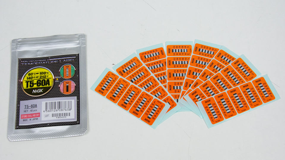 NiGK T5-60A แถบวัดอุณหภูมิ (60 | 70 | 80 | 90 | 100℃) | 40pcs/ 1pack NiGK T5-60A แถบวัดอุณหภูมิ (60 | 70 | 80 | 90 | 100℃) | 40pcs/ 1pack