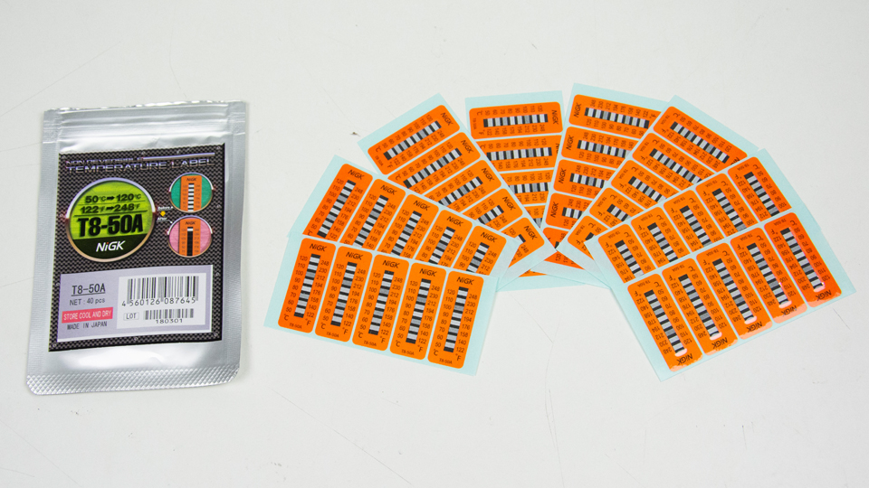 NiGK T8-50A แถบวัดอุณหภูมิ (50 to 120℃) | 40pcs/ 1pack NiGK T8-50A แถบวัดอุณหภูมิ (50 to 120℃) | 40pcs/ 1pack
