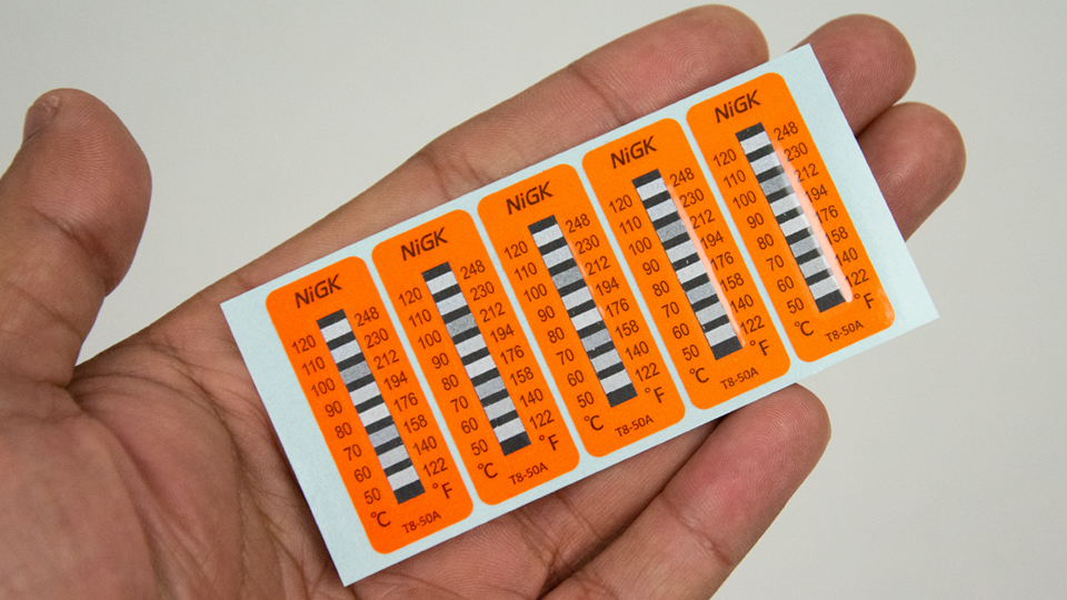 NiGK T8-50A แถบวัดอุณหภูมิ (50 to 120℃) | 40pcs/ 1pack NiGK T8-50A แถบวัดอุณหภูมิ (50 to 120℃) | 40pcs/ 1pack