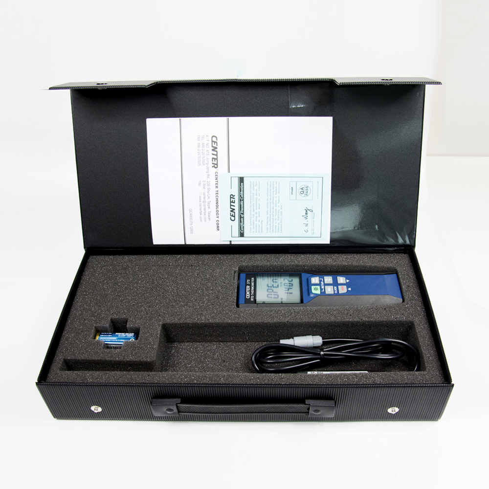 CENTER-375 เทอร์โมมิเตอร์วัดอุณหภูมิความละเอียดสูง 0.01°C (Precision RTD Thermometer)
 CENTER-375 เทอร์โมมิเตอร์วัดอุณหภูมิความละเอียดสูง 0.01°C (Precision RTD Thermometer)