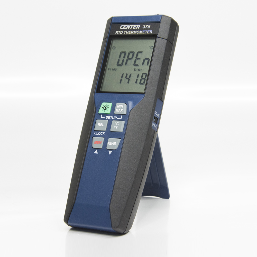 CENTER-375 เทอร์โมมิเตอร์วัดอุณหภูมิความละเอียดสูง 0.01°C (Precision RTD Thermometer)
 CENTER-375 เทอร์โมมิเตอร์วัดอุณหภูมิความละเอียดสูง 0.01°C (Precision RTD Thermometer)