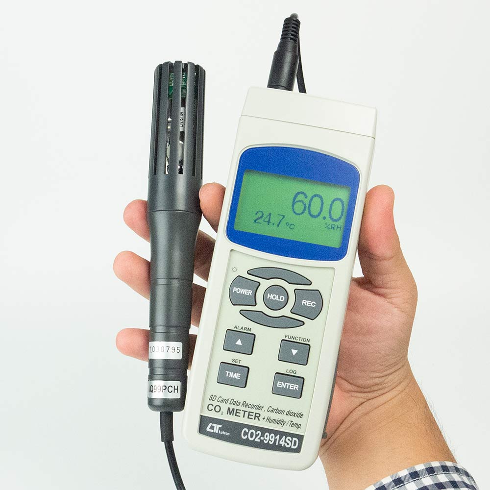 CO2-9914SD ขนาดของตัวเครื่องมาพร้อมเซนเซอร์โพรบ CO2-9914SD ขนาดของตัวเครื่องมาพร้อมเซนเซอร์โพรบ