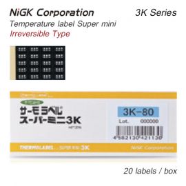 NiGK 3K Series แถบวัดอุณหภูมิแบบ Irreversible | 40 to 150°C | 20pcs/ 1pack
