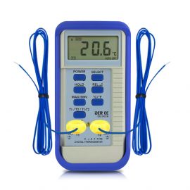 DER EE DE-3002 เครื่องวัดอุณหภูมิดิจิตอล 2 ช่องโพรบ | Type-K (Digital Thermometer Type-K | 2Channel)