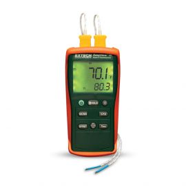 Extech EA10 เครื่องวัดอุณหภูมิแบบ Thermocouple Type K ชนิด 2 ช่อง (Dual Input) จอ Backlight