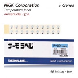 NiGK F-Series แถบวัดอุณหภูมิแบบ Single-point | 50 to 125℃ | 40pcs/pack