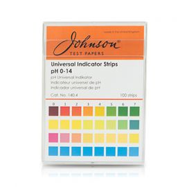 Johnson JS-140-4 แถบวัดค่าพีเอช Universal Indicator Strips | pH 0-14 (100 strips/pack)