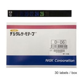 NIGK-D-06 แถบวัดอุณหภูมิแบบ Reversible digital thermo tape 6 to 34℃ | 30pcs/ 1pack