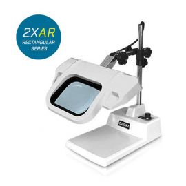 Otsuka O-LIGHT-III-L-B-2XAR โคมไฟแว่นขยายชิ้นงานแบบตั้งโต๊ะ Table stand type LED illuminated magnifier│Recta-Lens Series
