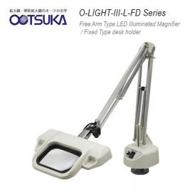 Otsuka O-LIGHT-III-L-FD Seriesโคมไฟแว่นขยายชิ้นงานแบบมีแขนยึดติดกับโต๊ะ│Recta-Lens Series