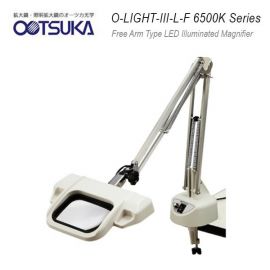 Otsuka O-LIGHT-III-L-F-6500K Series โคมไฟแว่นขยายชื้นงานแบบมีแขนจับหนีบโต๊ะ (อุณหภูมิแสง  6500K)│Recta-Lens Series