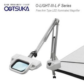 Otsuka O-LIGHT-III-L-F Series โคมไฟแว่นขยายชื้นงานแบบมีแขนจับหนีบ | Recta-lens Series