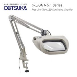 Otsuka O-LIGHT-5-F Series โคมไฟแว่นขยายแบบตั้งโต๊ะ│Big Recta-Lens Series