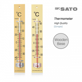 SK Sato SK-1510-Series ปรอทวัดอุณหภูมิ ฐานแผ่นไม้ (-40 To 50°C)