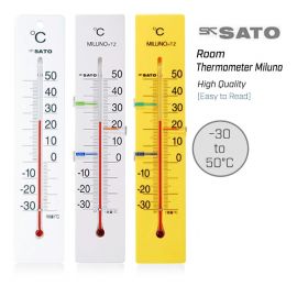SK Sato SK-1514-Series ปรอทวัดอุณหภูมิห้องแบบติดผนัง (-30 to 50°C)
