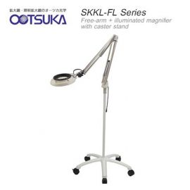 Otsuka SKKL-FL Series โคมไฟแว่นขยาย (Free-arm + illuminated magnifier with caster stand)