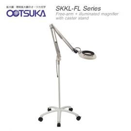 Otsuka SKKL-FL Series โคมไฟแว่นขยาย (Free-arm + illuminated magnifier with caster stand)