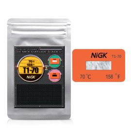 NiGK T1 Series แถบวัดอุณหภูมิแบบ Irreversible | 70 to 100°C | 40pcs/ 1pack