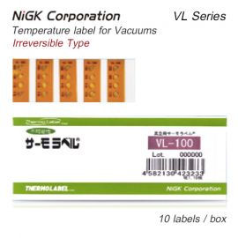 NiGK VL Series แถบวัดอุณหภูมิแบบ Irreversible & single use | 40 to 210°C | 10pcs/ 1pack