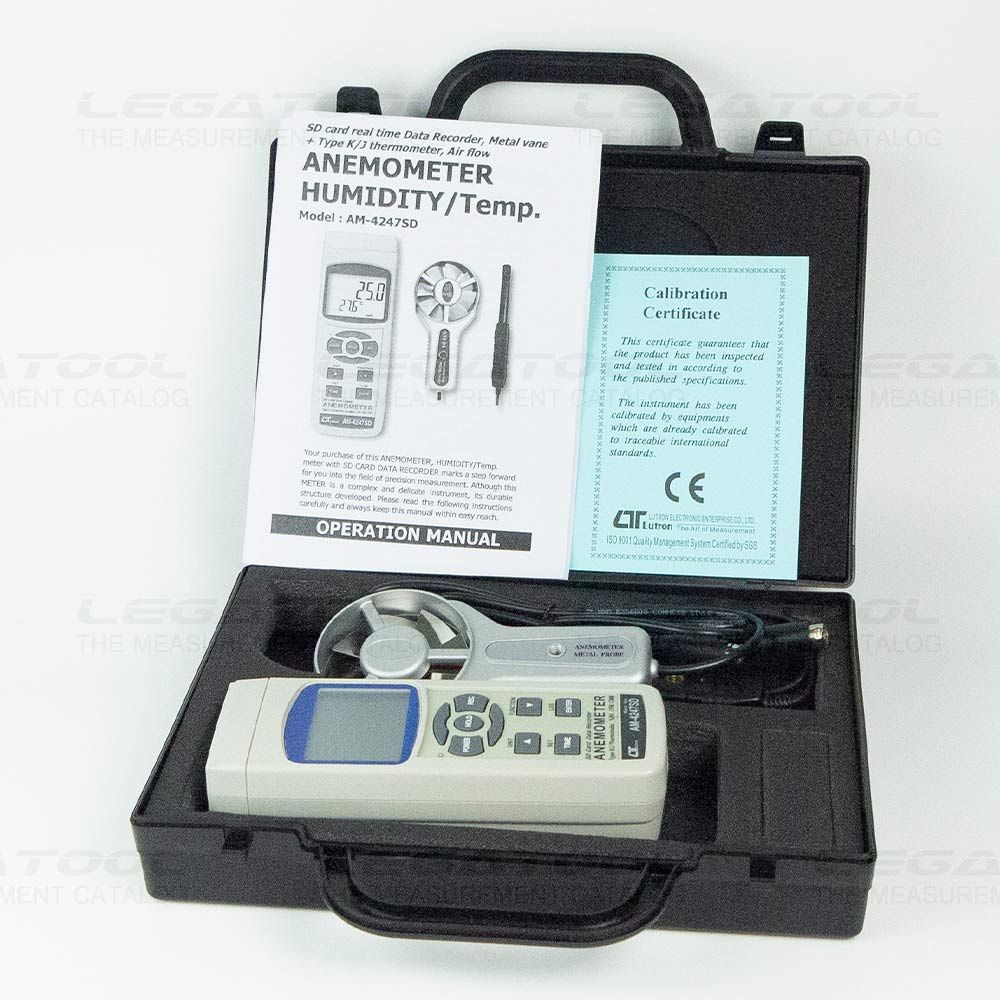 Lutron AM-4247SD Anemometer and Wind Volume Meter (7in1) | SD Card