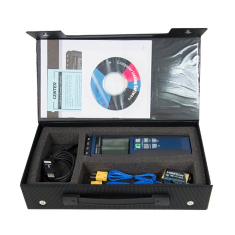 CENTER-374 4-channel temperature recorder with probe