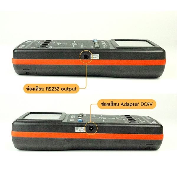 DW-6163 ช่องสำหรับเชื่อมต่อ RS232 และ Adapeter DW-6163 ช่องสำหรับเชื่อมต่อ RS232 และ Adapeter