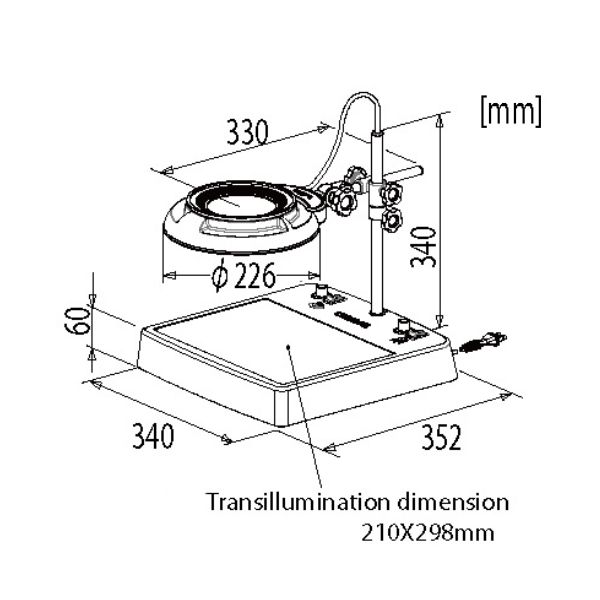 Otsuka ENVL-CL-2X โคมไฟแว่นขยายแบบมีไฟส่วนฐาน Lightbox-Type Illuminated Magnifier | กำลังขยาย 2 เท่า