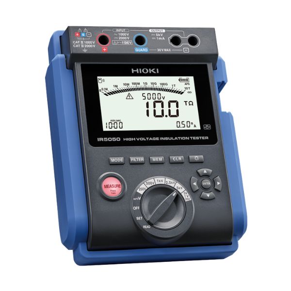 Hiokii IR5050 ภาพแสดงตัวเครื่องและปุ่มฟังก์ชั่นแสดงการวัด Hiokii IR5050 ภาพแสดงตัวเครื่องและปุ่มฟังก์ชั่นแสดงการวัด