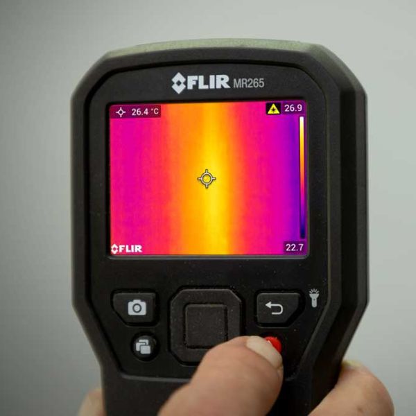 FLIR MR265 ตัวอย่างหน้าจอแสดงภาพและปุ่มกด FLIR MR265 ตัวอย่างหน้าจอแสดงภาพและปุ่มกด