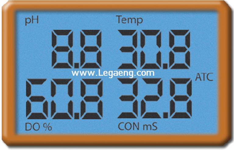 หน้าจอแสดงผล เครื่องวัดคุณภาพน้ำ AZ-8603