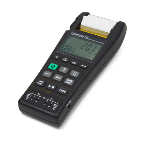 CENTER-500 เครื่องบันทึกอุณหภูมิแบบปริ้นเตอร์ 2 ช่องโพรบ CENTER-500 เครื่องบันทึกอุณหภูมิแบบปริ้นเตอร์ 2 ช่องโพรบ