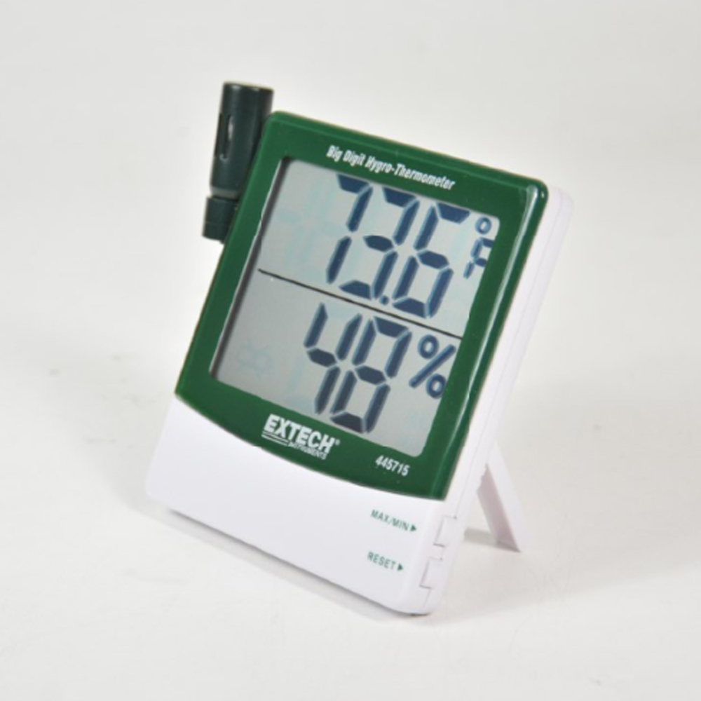Extech 445715 เครื่องวัดอุณหภูมิและความชื้นแบบมีหัววัดภายนอก พร้อมจอใหญ่ 2 บรรทัด Extech 445715 เครื่องวัดอุณหภูมิและความชื้นแบบมีหัววัดภายนอก พร้อมจอใหญ่ 2 บรรทัด