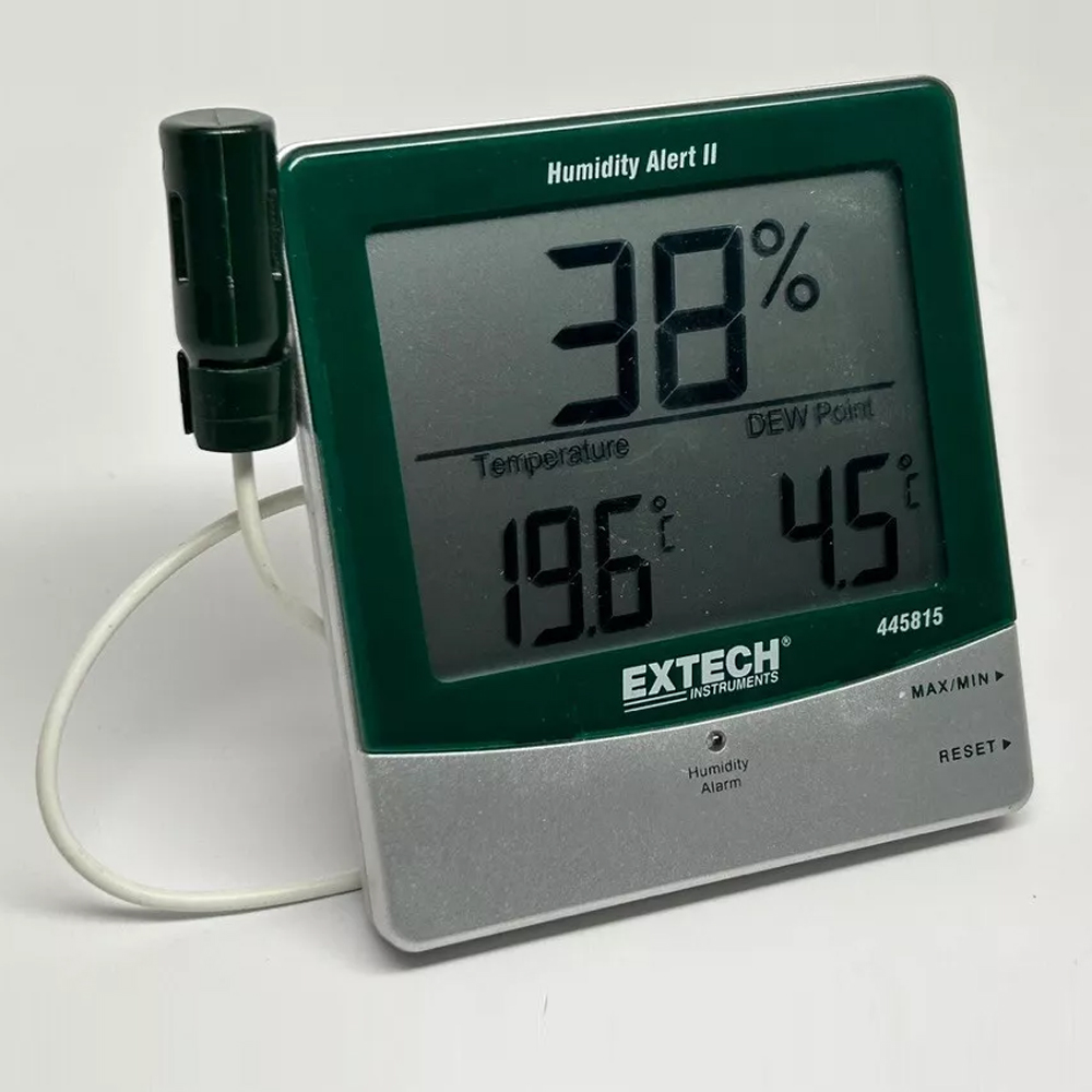 Extech 445815 เครื่องวัดอุณหภูมิและความชื้นสัมพัทธ์ พร้อมแจ้งเตือนความชื้นและแสดงค่า Dew Point
 Extech 445815 เครื่องวัดอุณหภูมิและความชื้นสัมพัทธ์ พร้อมแจ้งเตือนความชื้นและแสดงค่า Dew Point
