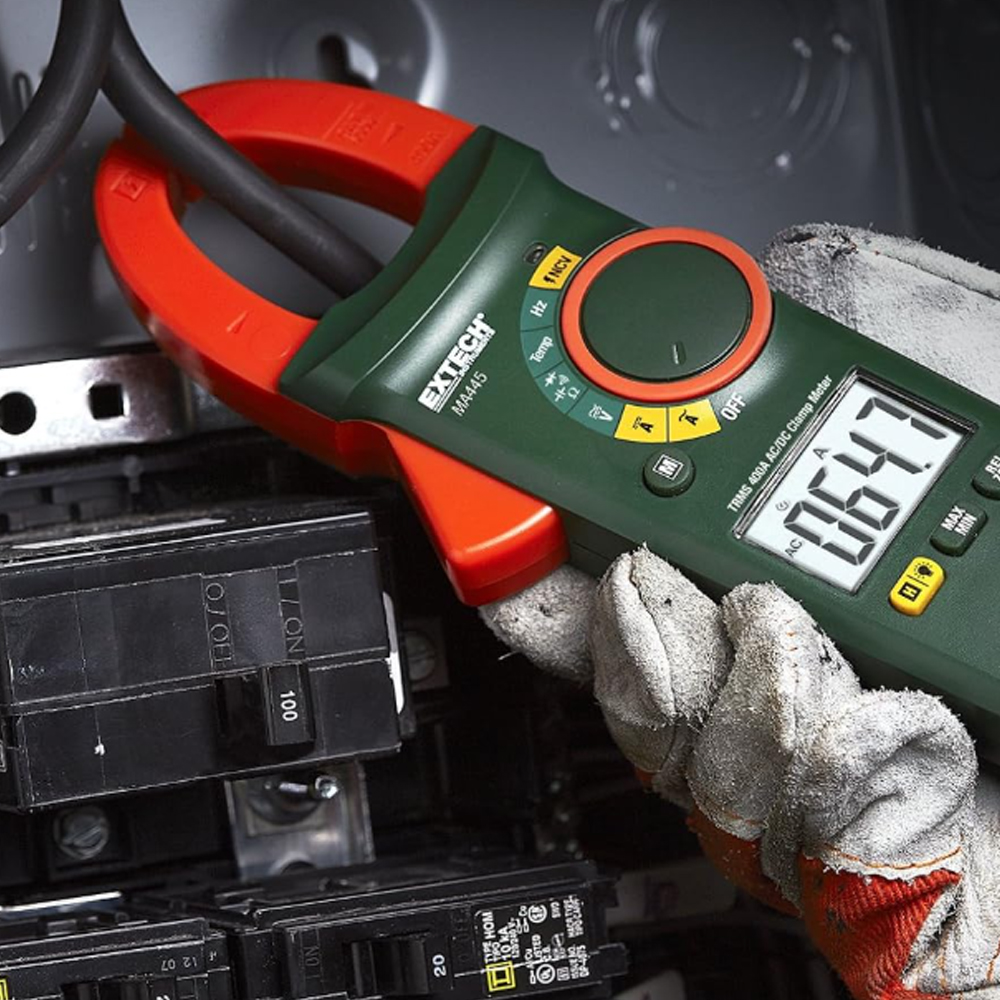 Extech MA445 แคลมป์มิเตอร์ True RMS วัดกระแส AC/DC พร้อมวัดอุณหภูมิ Type K Extech MA445 แคลมป์มิเตอร์ True RMS วัดกระแส AC/DC พร้อมวัดอุณหภูมิ Type K