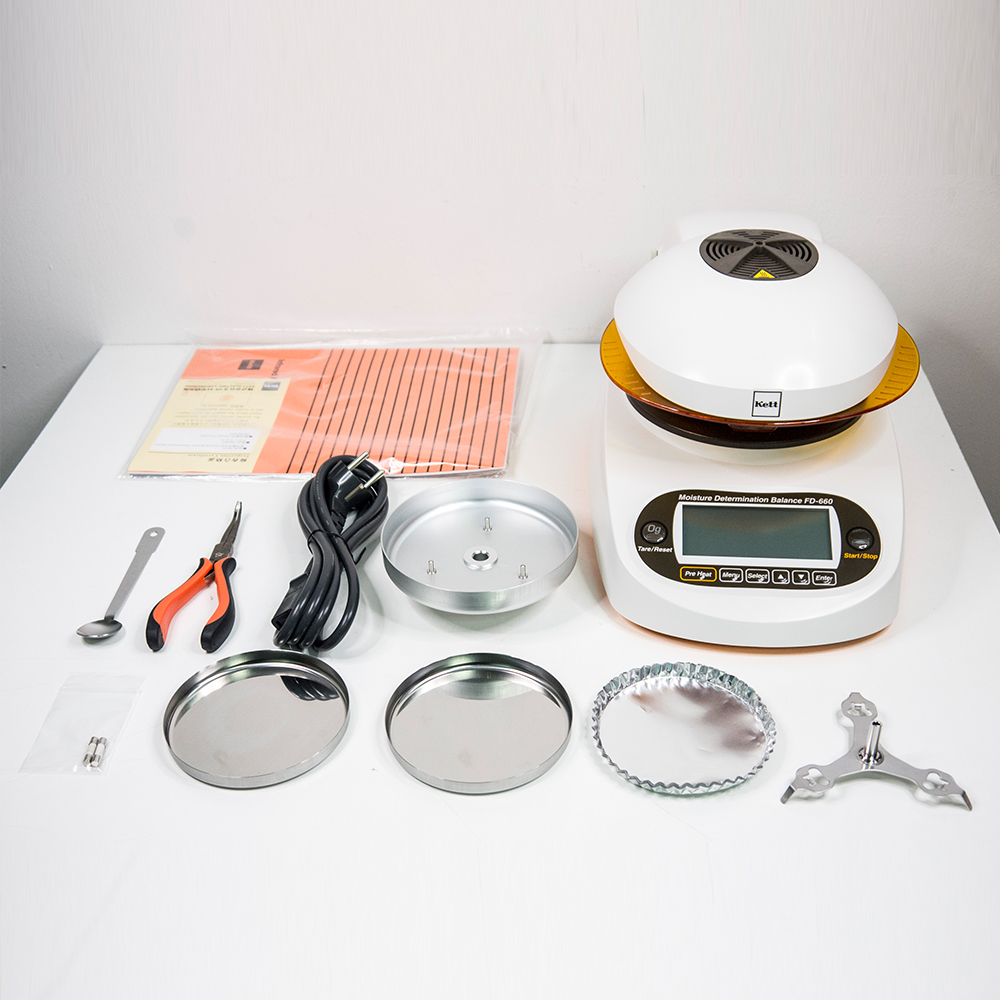 Kett FD-660 เครื่องวิเคราะห์ความชื้นแบบอินฟราเรดระบบ Auto Taring ความแม่นยำสูง (Moisture AnalyzersInfrared Moisture Analyzer FD-660)
 Kett FD-660 เครื่องวิเคราะห์ความชื้นแบบอินฟราเรดระบบ Auto Taring ความแม่นยำสูง (Moisture AnalyzersInfrared Moisture Analyzer FD-660)