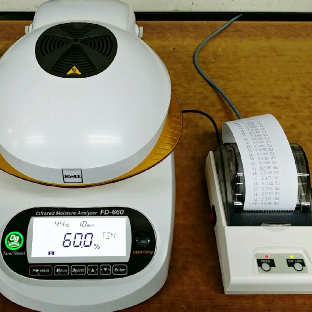 Kett FD-660 เครื่องวิเคราะห์ความชื้นแบบอินฟราเรดระบบ Auto Taring ความแม่นยำสูง (Moisture AnalyzersInfrared Moisture Analyzer FD-660)
 Kett FD-660 เครื่องวิเคราะห์ความชื้นแบบอินฟราเรดระบบ Auto Taring ความแม่นยำสูง (Moisture AnalyzersInfrared Moisture Analyzer FD-660)