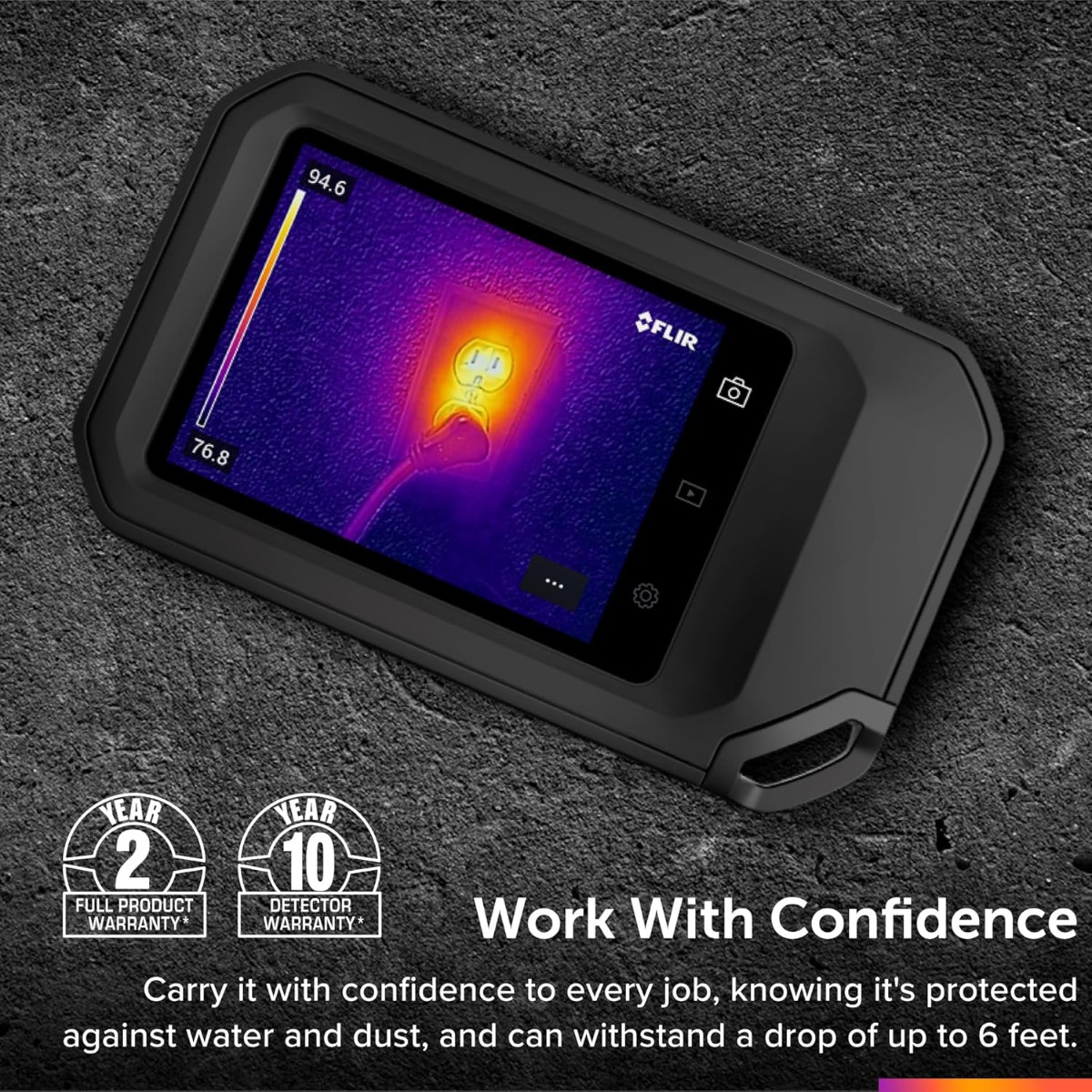 FLIR C3-X กล้องถ่ายภาพความร้อนแบบพกพา ความละเอียด 128×96 px เชื่อมต่อ Wi-Fi | Max 300°C
 FLIR C3-X กล้องถ่ายภาพความร้อนแบบพกพา ความละเอียด 128×96 px เชื่อมต่อ Wi-Fi | Max 300°C