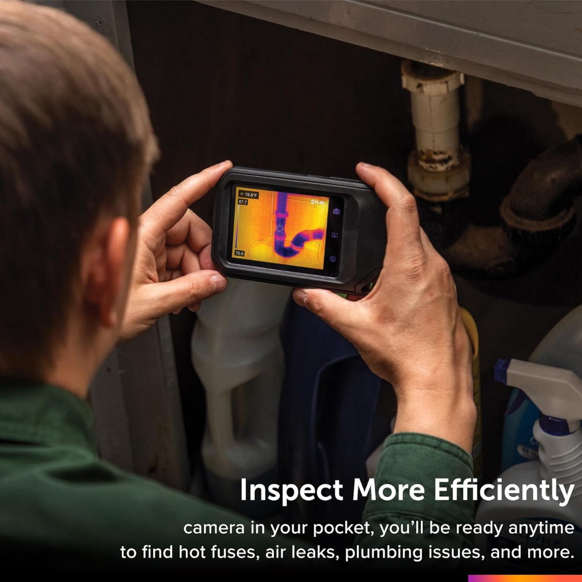 FLIR C5 กล้องถ่ายภาพความร้อนแบบพกพา ความละเอียด 160×120 พิกเซล พร้อมเชื่อมต่อ FLIR Ignite
 FLIR C5 กล้องถ่ายภาพความร้อนแบบพกพา ความละเอียด 160×120 พิกเซล พร้อมเชื่อมต่อ FLIR Ignite