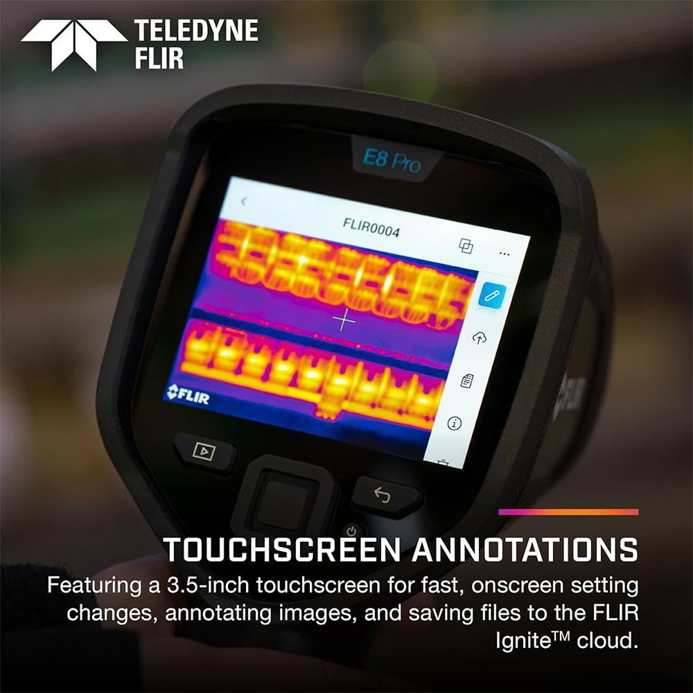 FLIR E8 Pro กล้องถ่ายภาพความร้อนความละเอียด 76,800 พิกเซล พร้อมเทคโนโลยี MSX® และระบบเชื่อมต่อคลาวด์ Ignite™ | Max 550°C
FLIR E8 Pro กล้องถ่ายภาพความร้อนความละเอียด 76,800 พิกเซล พร้อมเทคโนโลยี MSX® และระบบเชื่อมต่อคลาวด์ Ignite™ | Max 550°C