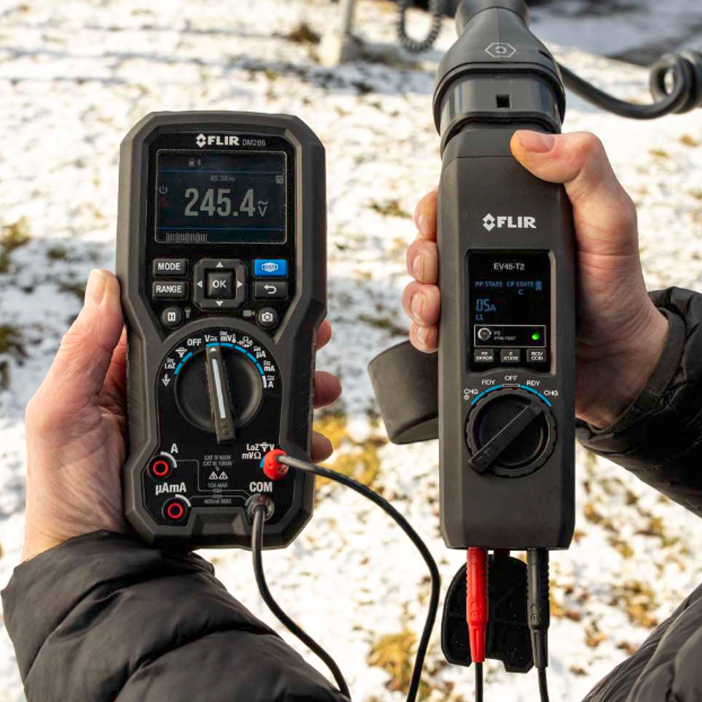 FLIR EV KIT-2 ชุดทดสอบสถานีชาร์จ EV พร้อม EV45-T2 และดิจิตอลมัลติมิเตอร์ DM286 พร้อมเทคโนโลยี IGM® FLIR EV KIT-2 ชุดทดสอบสถานีชาร์จ EV พร้อม EV45-T2 และดิจิตอลมัลติมิเตอร์ DM286 พร้อมเทคโนโลยี IGM®