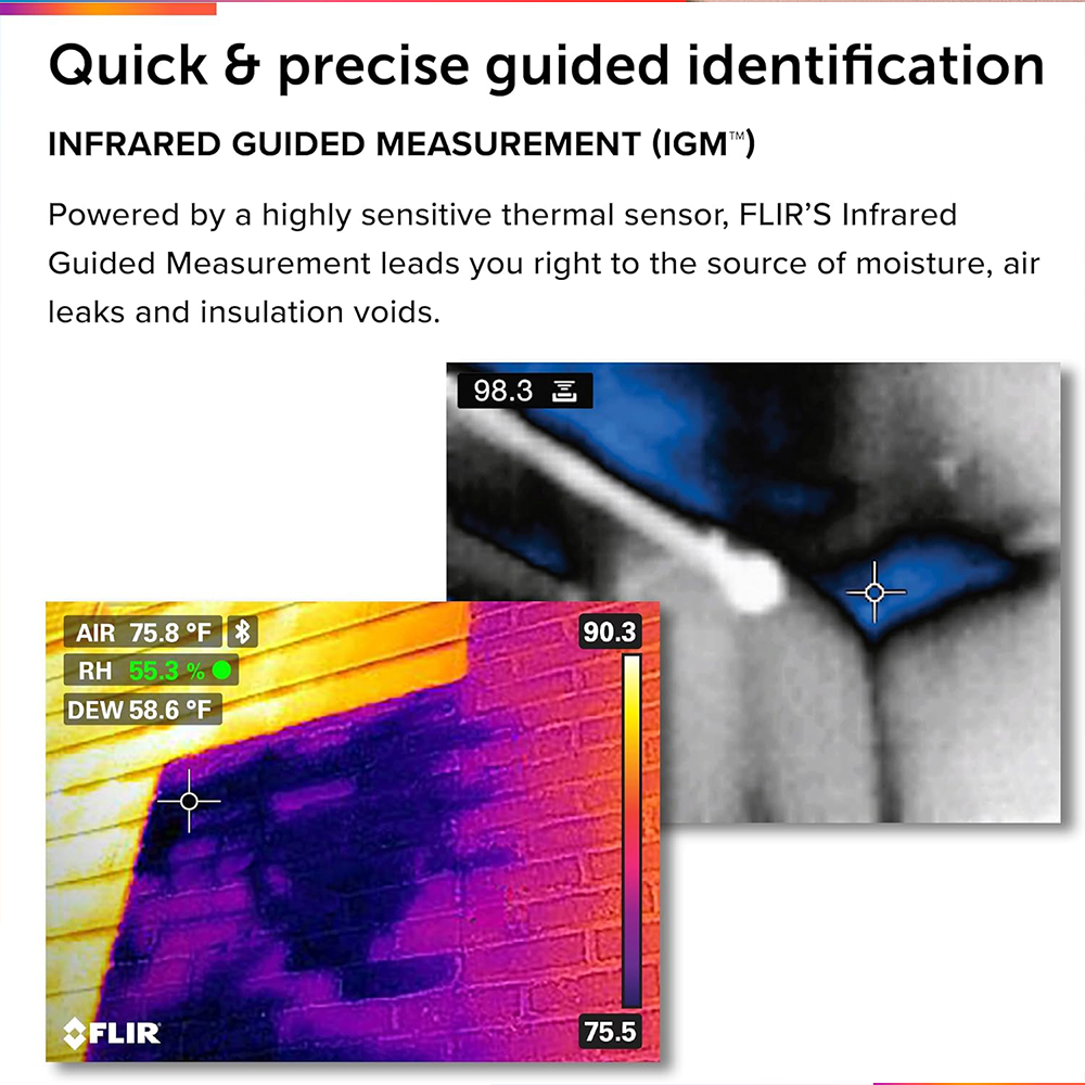 FLIR MR160 กล้องถ่ายภาพความร้อนตรวจจับความชื้น (Imaging Moisture Meter with IGM™ Technology)
 FLIR MR160 กล้องถ่ายภาพความร้อนตรวจจับความชื้น (Imaging Moisture Meter with IGM™ Technology)