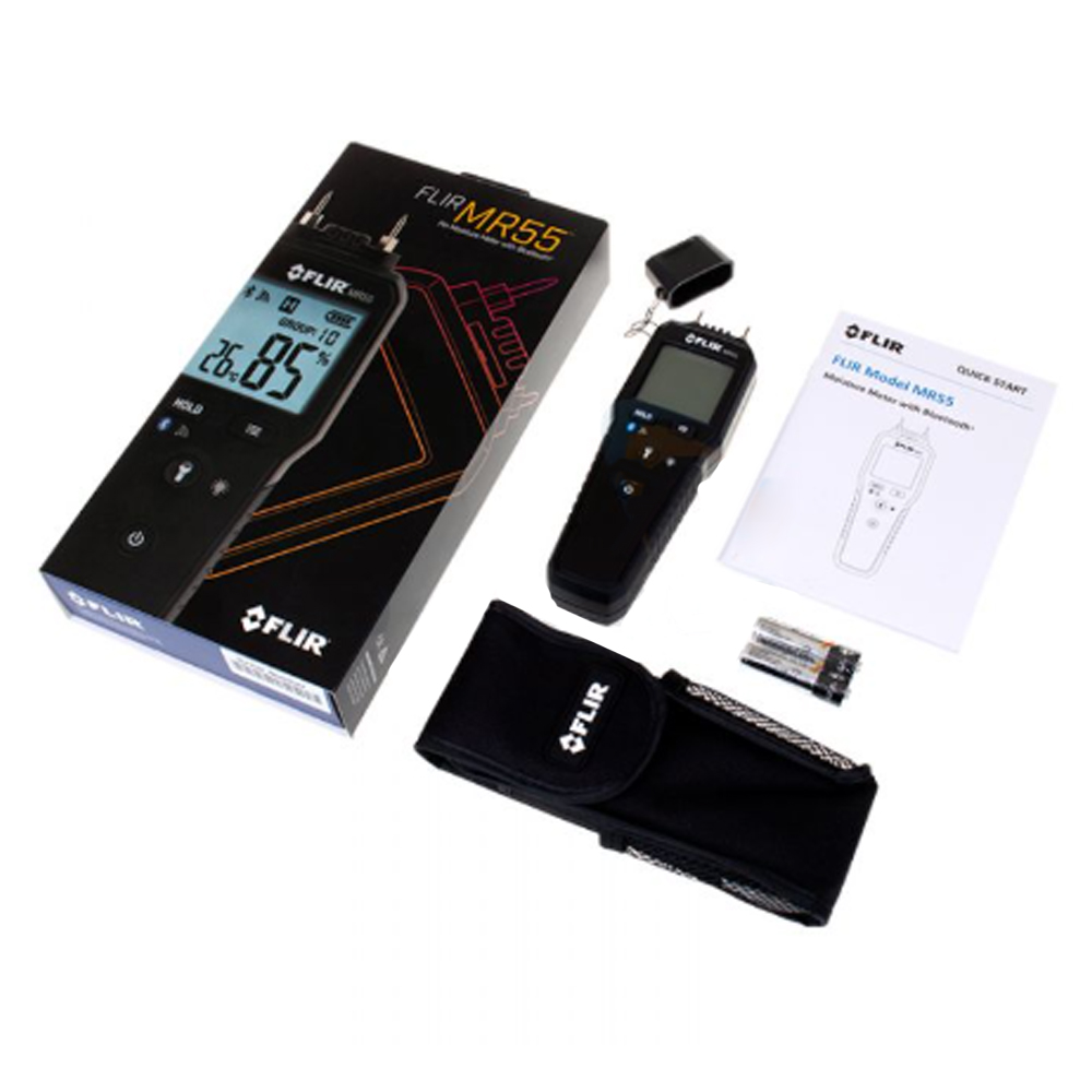 FLIR MR55 เครื่องวัดความชื้นแบบเข็ม พร้อม Bluetooth® สำหรับงานอุตสาหกรรมและงานตรวจสอบอาคาร
FLIR MR55 เครื่องวัดความชื้นแบบเข็ม พร้อม Bluetooth® สำหรับงานอุตสาหกรรมและงานตรวจสอบอาคาร