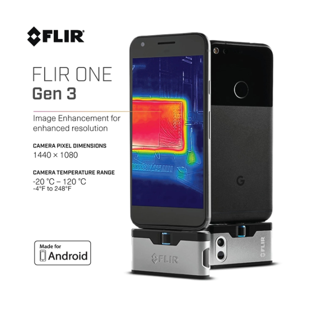 FLIR ONE Gen3 Android (USB-C) กล้องถ่ายภาพความร้อนสำหรับสมาร์ตโฟน Android ความละเอียด 80x60 พิกเซล | Max 120°C
FLIR ONE Gen3 Android (USB-C) กล้องถ่ายภาพความร้อนสำหรับสมาร์ตโฟน Android ความละเอียด 80x60 พิกเซล | Max 120°C