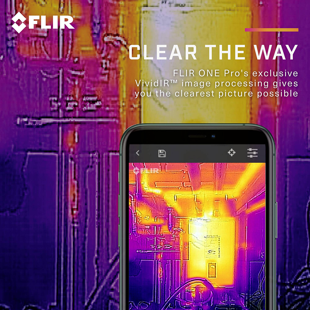 FLIR ONE Pro กล้องถ่ายภาพความร้อนสำหรับสมาร์ตโฟน iOS / Android ความละเอียด 160×120 พิกเซล
 FLIR ONE Pro กล้องถ่ายภาพความร้อนสำหรับสมาร์ตโฟน iOS / Android ความละเอียด 160×120 พิกเซล