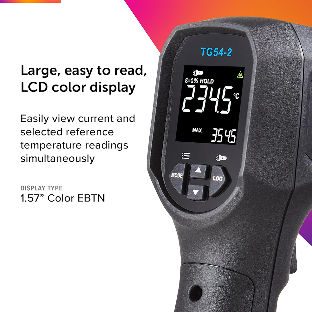 FLIR TG54-2 Infrared Thermometer เครื่องวัดอุณหภูมิอินฟราเรดแบบไม่สัมผัส | Max 850°C
 FLIR TG54-2 Infrared Thermometer เครื่องวัดอุณหภูมิอินฟราเรดแบบไม่สัมผัส | Max 850°C