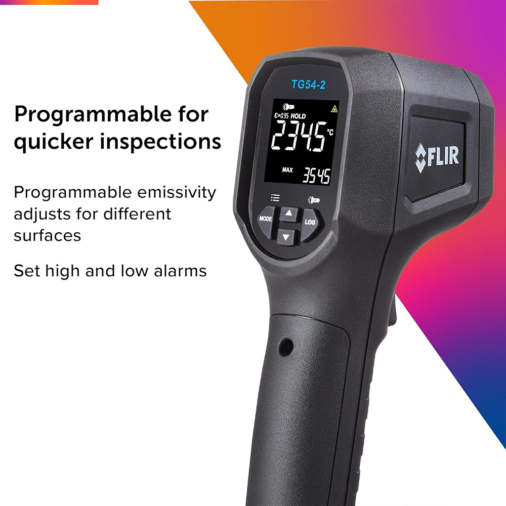 FLIR TG54-2 Infrared Thermometer เครื่องวัดอุณหภูมิอินฟราเรดแบบไม่สัมผัส | Max 850°C
 FLIR TG54-2 Infrared Thermometer เครื่องวัดอุณหภูมิอินฟราเรดแบบไม่สัมผัส | Max 850°C