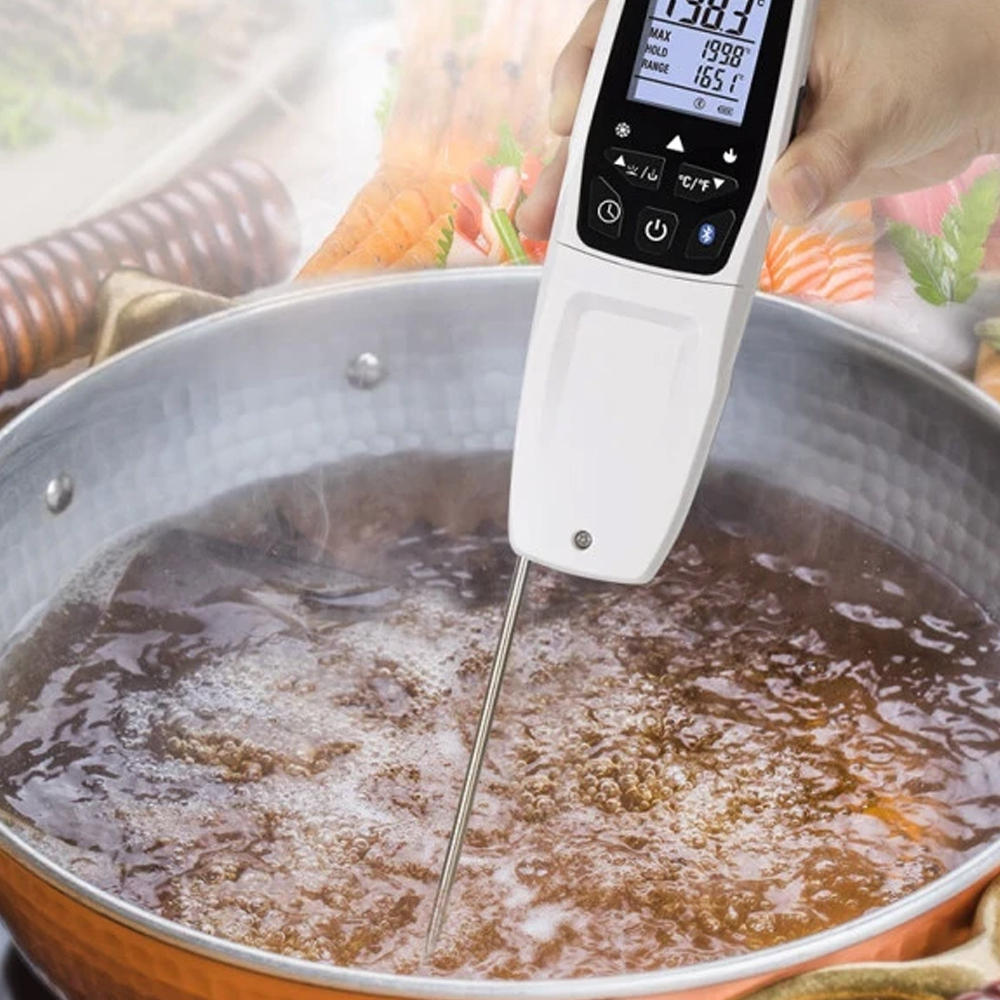 CEM IR‑100 เครื่องวัดอุณหภูมิอาหาร 2in1 HACCP Max.250°C | 2 in 1 Food safety Infrared Thermometer with a platinum probe CEM IR‑100 เครื่องวัดอุณหภูมิอาหาร 2in1 HACCP Max.250°C | 2 in 1 Food safety Infrared Thermometer with a platinum probe